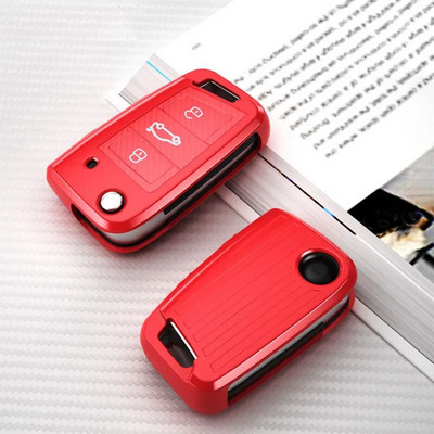 Volkswagen VW Polo Golf 7 MK7 Tiguan passat-hoz Skoda Octavia Kodiaq Karoq-hoz Seat Ateca Leon Autókulcstartóhoz Cover Shell táska