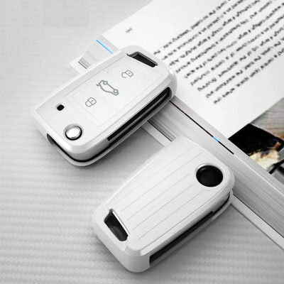 Volkswagen VW Polo Golf 7 MK7 Tiguan passat-hoz Skoda Octavia Kodiaq Karoq-hoz Seat Ateca Leon Autókulcstartóhoz Cover Shell táska