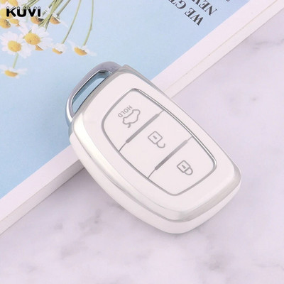 3 4 mygtukų NAUJAS TPU automobilio išmaniojo rakto dėklo dangtelis, skirtas Hyundai Tucson Santa Fe Rena Sonata Elantra Creta Ix35 Ix45 I10 I30 I40 raktų pakabukas
