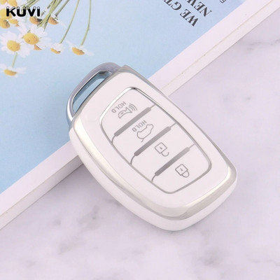 3 4 mygtukų NAUJAS TPU automobilio išmaniojo rakto dėklo dangtelis, skirtas Hyundai Tucson Santa Fe Rena Sonata Elantra Creta Ix35 Ix45 I10 I30 I40 raktų pakabukas