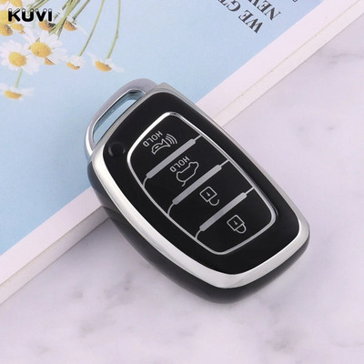 3 4 mygtukų NAUJAS TPU automobilio išmaniojo rakto dėklo dangtelis, skirtas Hyundai Tucson Santa Fe Rena Sonata Elantra Creta Ix35 Ix45 I10 I30 I40 raktų pakabukas