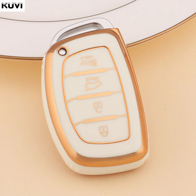 3 4 mygtukų NAUJAS TPU automobilio išmaniojo rakto dėklo dangtelis, skirtas Hyundai Tucson Santa Fe Rena Sonata Elantra Creta Ix35 Ix45 I10 I30 I40 raktų pakabukas