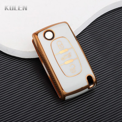 Uus TPU auto kaugjuhtimispuldi võtme korpuse kate Peugeot 107 207 307 308 407 607 3008 5008 jaoks Citroen Xsara Picasso C5 C6 C8 võtmeta