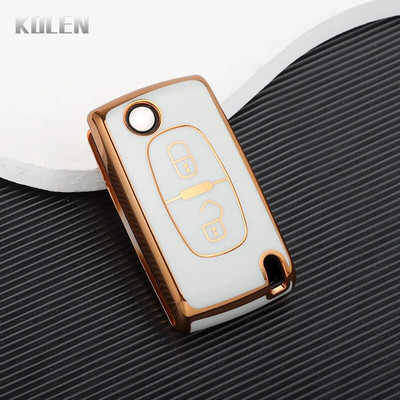 Uus TPU auto kaugjuhtimispuldi võtme korpuse kate Peugeot 107 207 307 308 407 607 3008 5008 jaoks Citroen Xsara Picasso C5 C6 C8 võtmeta