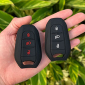 Silikoninis automobilio rakto dėklas, skirtas Citroen C2 C3 C5 X7 C4 Picasso Berlingo, skirtas Peugeot 208 308 408 508 3008 4008 5008 Smart Key