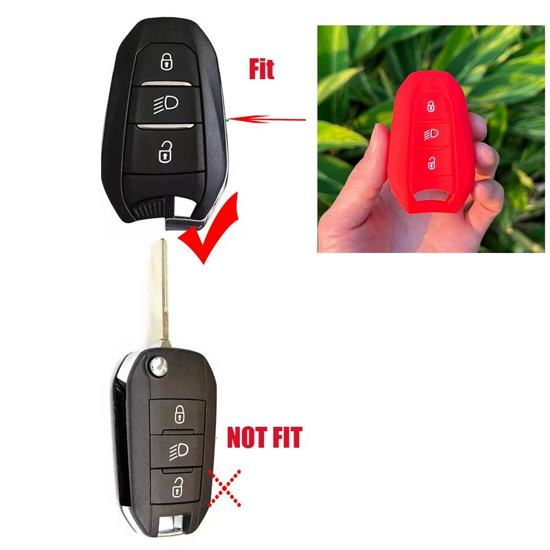 Silikoninis automobilio rakto dėklas, skirtas Citroen C2 C3 C5 X7 C4 Picasso Berlingo, skirtas Peugeot 208 308 408 508 3008 4008 5008 Smart Key