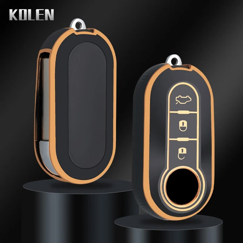 TPU Automobilio sulankstomas raktų dėklo dangtelis, skirtas FIAT 500 Ducato Panda Punto 500L Lancia Musa Citroen džemperiui Peugeot Boxer