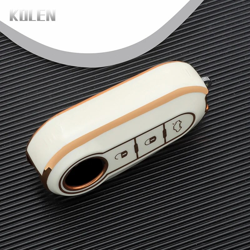 TPU Automobilio sulankstomas raktų dėklo dangtelis, skirtas FIAT 500 Ducato Panda Punto 500L Lancia Musa Citroen džemperiui Peugeot Boxer