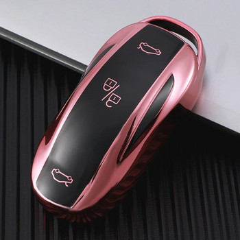 TPU Car Smart Key Cover Case Fob за Tesla Model 3 Model Y Model X Model S Key Shell Bag Holder Протектор Аксесоари