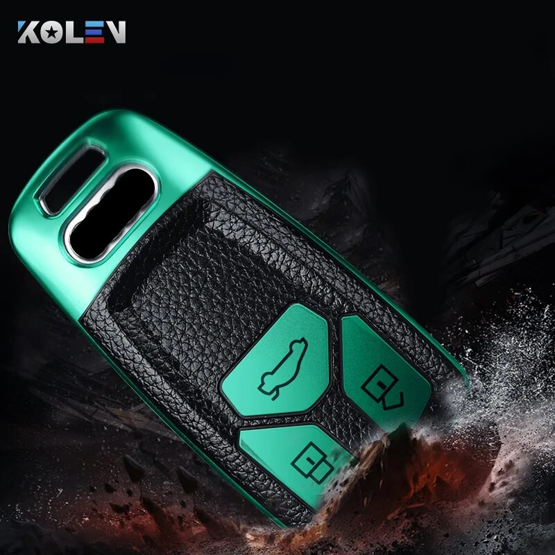 Δερμάτινο + TPU Κάλυμμα θήκης κλειδιού τηλεχειριστηρίου αυτοκινήτου για Audi A4 B9 A5 A6L A6 S4 S5 S7 8W Q7 4M Q5 TT TTS RS Coupe Styling Αξεσουάρ