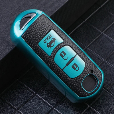 Nahk+TPU kõikehõlmav auto kaugjuhtimispuldi võtmekaane ümbris Mazdale 2 3 5 6 CX-3 CX-5 CX-7 CX-9 CX8 Speed Miata MX5 2016 2017 2018