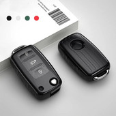 Automašīnas atslēgas vāka korpusa turētājs Volkswagen VW Golf mk7 7 3 4 5 6 6r Skoda Octavia A7 polo 9n mk4 passat b7 b8 Tiguan piederumi