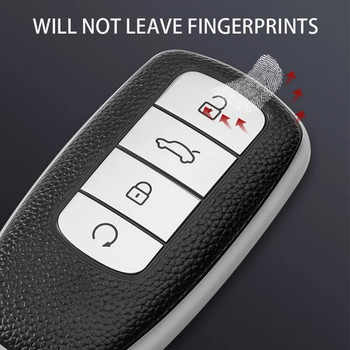 Κάλυμμα 4 κουμπιών TPU + Δερμάτινο κάλυμμα θήκης κλειδιού αυτοκινήτου για Chery Tiggo 8 PLUS 8 Pro 7 Pro Arrizo 5 PLUS 2021 Αξεσουάρ styling τσάντας θήκης αυτοκινήτου