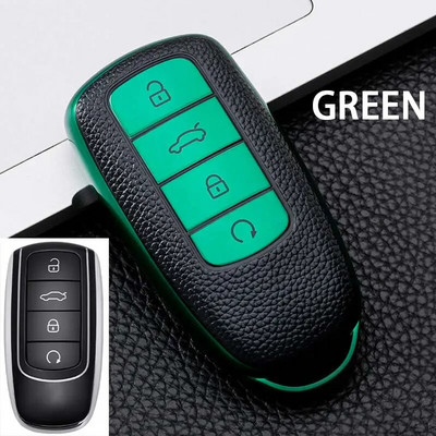 4 pogu TPU+ādas automašīnas atslēgas vāciņš priekš Chery Tiggo 8 PLUS 8 Pro 7 Pro Arrizo 5 PLUS 2021 automašīnas turētāja somas veidošanas piederumi