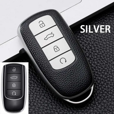 4 pogu TPU+ādas automašīnas atslēgas vāciņš priekš Chery Tiggo 8 PLUS 8 Pro 7 Pro Arrizo 5 PLUS 2021 automašīnas turētāja somas veidošanas piederumi