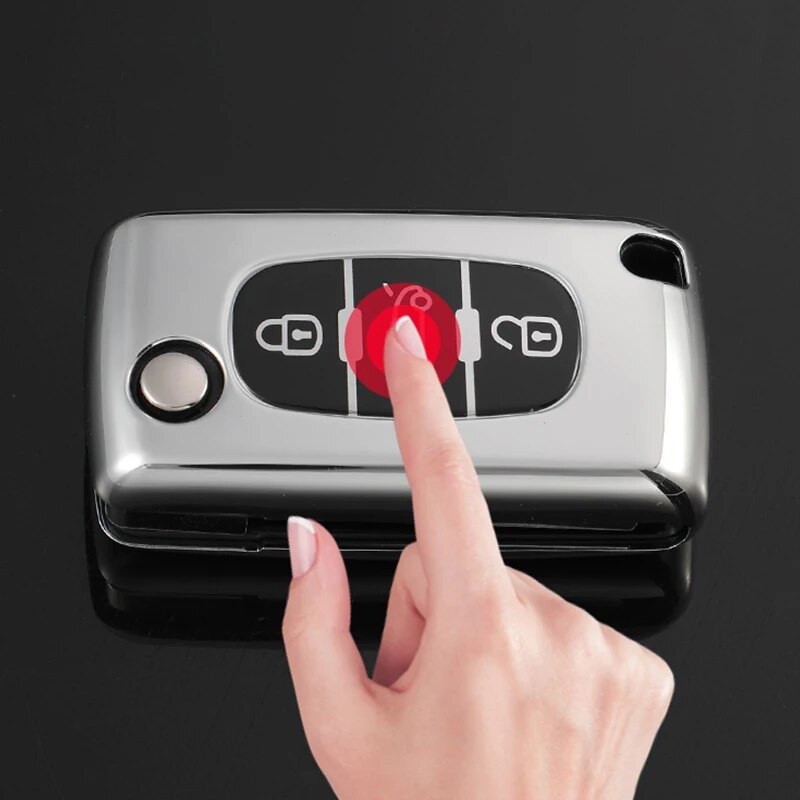 Pentru Peugeot 107, 207, 307, 308, 407, 607, 206, 4007, 3008, 5008 pentru Citroen C2 C3 C4 C5 C6 C8 2/3 butoane TPU husa pentru chei de la distanță