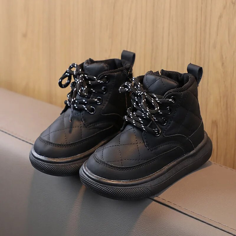 2023 m. mados languotas rudeniniai batai mergaitėms berniukams, lankstūs, stori apatiniai batai vaikams, sniego batai, nauji žieminiai batai vaikams G06253