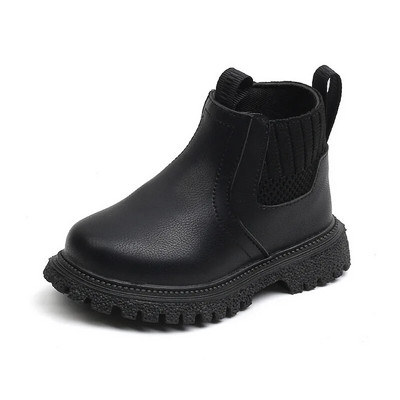 Nou 2024 Toamna Iarna Bebeluși Copii Cizme scurte Fete Băieți Călduțe Pantofi Piele Copii Cizme Moda Pluș Toddler Cizme de zăpadă Copii
