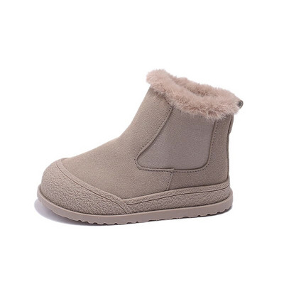 Laste soojad saapad sügis/talv uus mood Keskmise suurusega poistele Tüdrukute pehmed soojad puuvillased saapad Lumesaapad