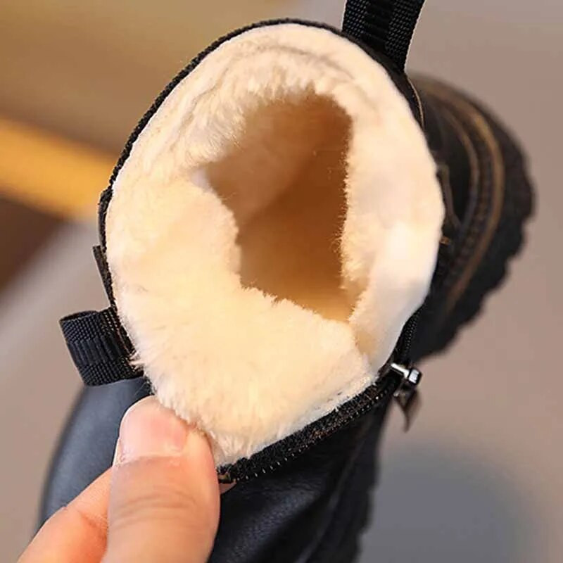 Lastele soojad saapad talve uued poisid pluss paksud samet puuvillased kingad tüdrukutele veekindlad lühikesed saapad lukuga puuvillased beebisaapad