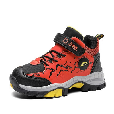 Pantofi de drumeție pentru copii, impermeabili, anti-alunecare, pantofi de zăpadă pentru băieți, pantofi de iarnă, calduri, plus blană, în aer liber, pantofi sport pentru alergare pentru copii.
