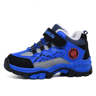 Pantofi de drumeție pentru copii, impermeabili, anti-alunecare, pantofi de zăpadă pentru băieți, pantofi de iarnă, calduri, plus blană, în aer liber, pantofi sport pentru alergare pentru copii.