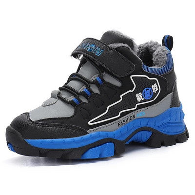 Pantofi de drumeție pentru copii, impermeabili, anti-alunecare, pantofi de zăpadă pentru băieți, pantofi de iarnă, calduri, plus blană, în aer liber, pantofi sport pentru alergare pentru copii.
