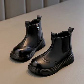 2023 Φθινόπωρο και Χειμώνας Νέες μπότες Chelsea για κορίτσια βρετανικού στιλ Κοντές μπότες φοιτητικές αντιολισθητικές βαμβακερές ζεστές παιδικές μπότες για αγόρια απλές