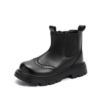 2023 Φθινόπωρο και Χειμώνας Νέες μπότες Chelsea για κορίτσια βρετανικού στιλ Κοντές μπότες φοιτητικές αντιολισθητικές βαμβακερές ζεστές παιδικές μπότες για αγόρια απλές