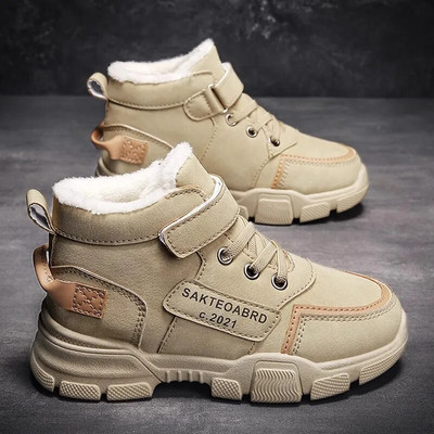 Laste lumesaapad Talvised Thikcen Warm Plus Velet Voodriga Poiste Spordijalatsid Tüdrukutele Libisemiskindlad Tossud Õpilasjalatsid Matkasaapad