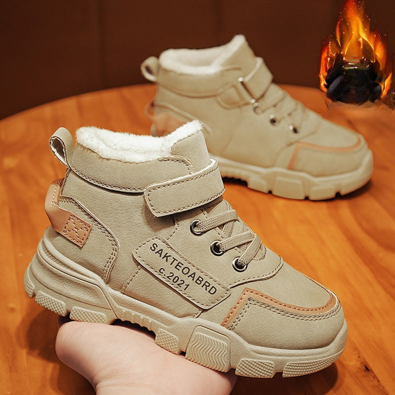 Laste lumesaapad Talvised Thikcen Warm Plus Velet Voodriga Poiste Spordijalatsid Tüdrukutele Libisemiskindlad Tossud Õpilasjalatsid Matkasaapad