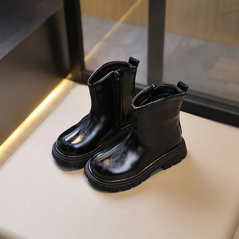 2023 Άνοιξη Φθινόπωρο Νέες κοντές μπότες για κορίτσια Μπότες μόδας παιδικά παπούτσια Βρετανικές μπότες Παιδικές δερμάτινες μπότες για αγόρια Μαλακή σόλα PU