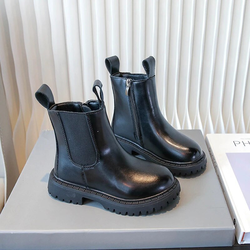 2023 Νέα χειμερινά παιδικά παπούτσια PU Δερμάτινα αδιάβροχα παλίρροια Παιδικά μποτάκια για το χιόνι Μάρκα κορίτσια αγόρια Μπότες από καουτσούκ Μόδα αθλητικά παπούτσια