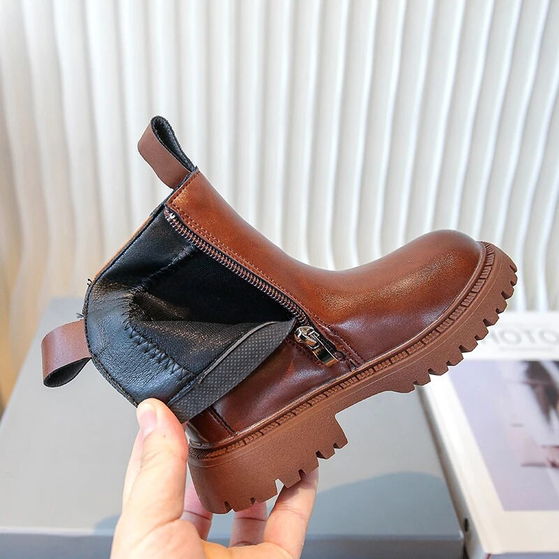 2023 Νέα χειμερινά παιδικά παπούτσια PU Δερμάτινα αδιάβροχα παλίρροια Παιδικά μποτάκια για το χιόνι Μάρκα κορίτσια αγόρια Μπότες από καουτσούκ Μόδα αθλητικά παπούτσια