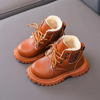 Άνετη βελούδινη επένδυση Παιδικές μπότες χιονιού Αντιολισθητικό μαλακό πάτο με υλικό που κολλάει Βρεφικά μικρά αγόρια για κορίτσια Χειμερινά παπούτσια E08061