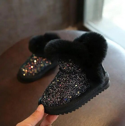 2023 Winter Kids Fashion μπότες χιονιού χοντρές Παιδικές  ζεστές βελούδινες κοριτσίστικες μπότες χειμερινές μπότες σκι για μωρά