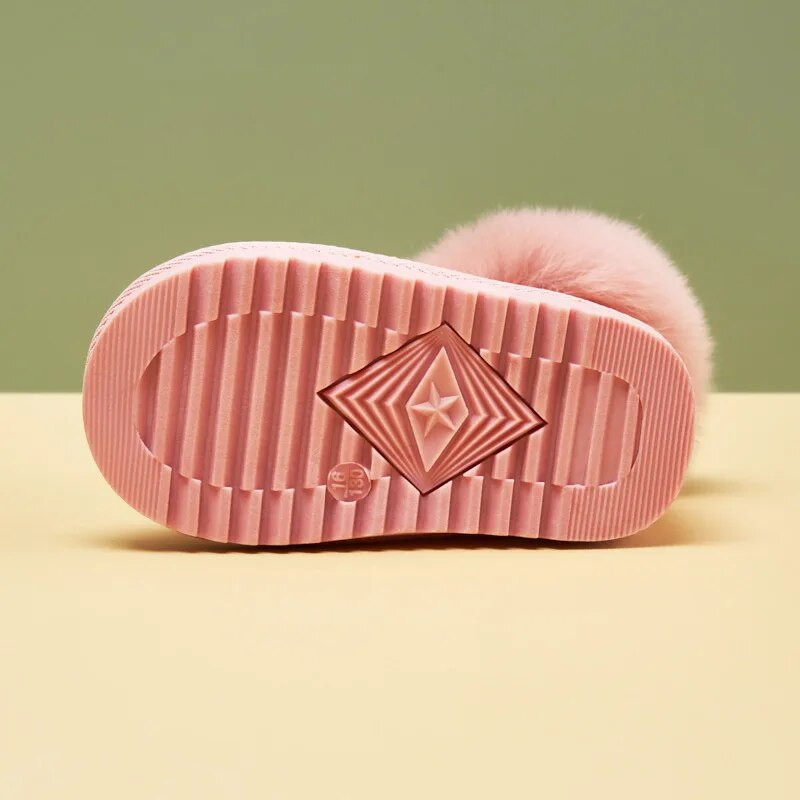 2023 Winter Kids Fashion μπότες χιονιού χοντρές Παιδικές  ζεστές βελούδινες κοριτσίστικες μπότες χειμερινές μπότες σκι για μωρά