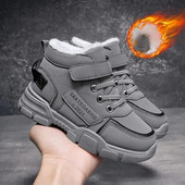 Χειμερινές Παιδικές Μπότες Boys Plus Cashmere Thicken Ζεστές μπότες για χιόνι για κορίτσια Αντιολισθητικές μπότες εξωτερικού χώρου Martin Φοιτητικά παπούτσια Παπούτσια πεζοπορίας