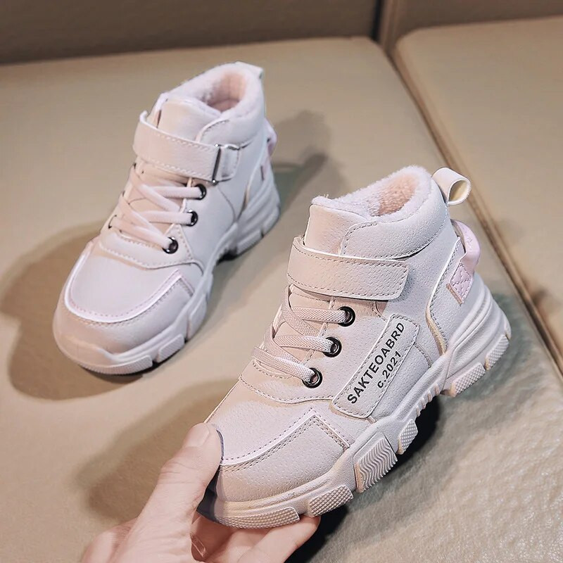 Χειμερινές Παιδικές Μπότες Boys Plus Cashmere Thicken Ζεστές μπότες για χιόνι για κορίτσια Αντιολισθητικές μπότες εξωτερικού χώρου Martin Φοιτητικά παπούτσια Παπούτσια πεζοπορίας