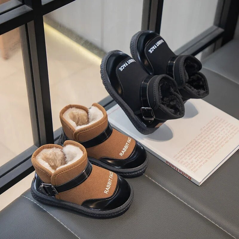 2023. aasta tüdrukute lumesaapad PU Mood puuvillased lastele Mitmekülgsed pehmed hingavad värvid Sobivad hingavad poiste lühikesed saapad libisemiskindlad