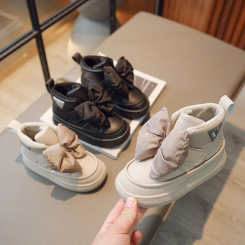 2023 Νέες κοντές μπότες με φιόγκο για κορίτσια Ευέλικτο με γάντζο και βρόχο Μαλακό Κλασικό Κορεάτικο, Αντιολισθητικό, Φθινοπωρινό, Φθινοπωρινό Flats για αγόρια