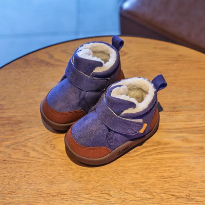 Cizme de zăpadă pentru copii Moda Copii Pantofi ocazionali Fete Băieți Cizme de zăpadă din bumbac Cizme pentru copii Băiat Iarnă Bumbac Pantofi caldi de pluș