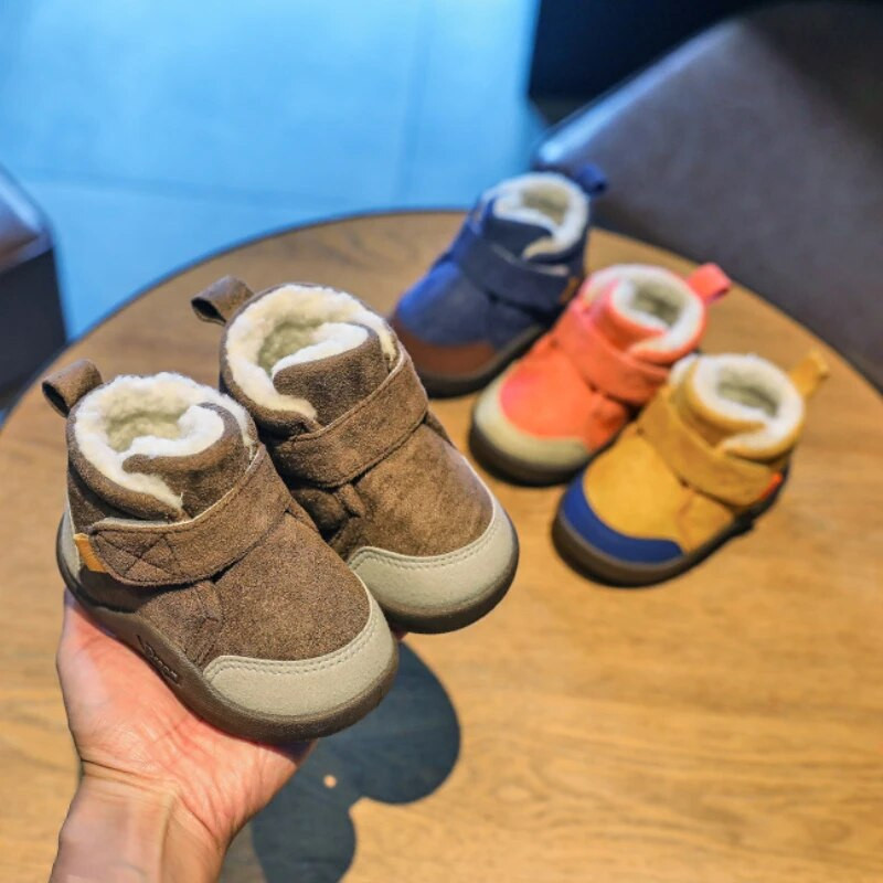 Laste lumesaapad Mood Laste vabaajajalatsid Tüdrukutele Poistele Puuvillased lumesaapad Lastesaapad Poistele Talvised Puuvillased Plush Soojad kingad