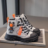 Visokokvalitetne dječje čizme s platformom, modni crtani dizajn, čizme za malu djevojčicu, udobne proljetne jesenske dječje cipele za dječake