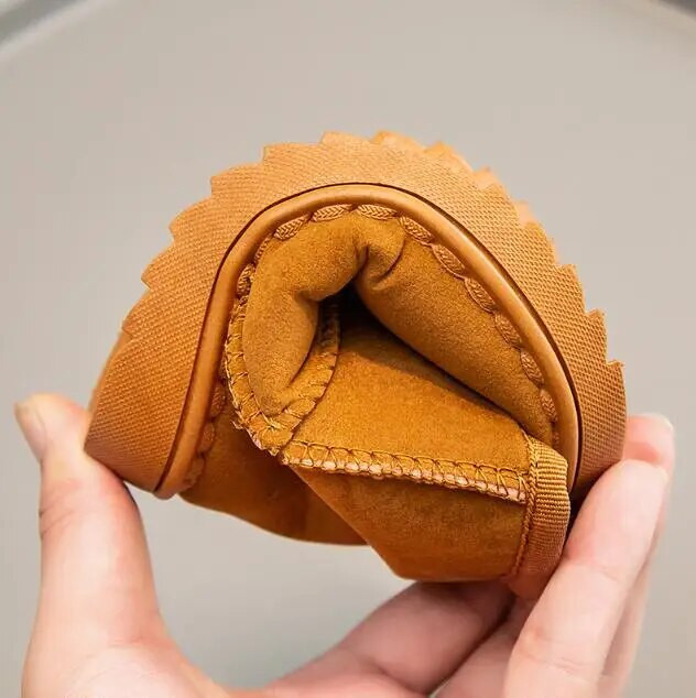 Nauji žieminiai stori šilti medvilniniai batai berniukams ir mergaitėms odiniai basi kūdikių sniego batai šilti plius aksominiai pliušiniai batai šilti sniego batai