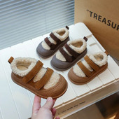 Rudens Ziemas Ziemas Zēni Meiteņu Zābaki Zīdaiņu Apavi Bērnu Plīša Zābaki Ērti Neslīdoši Bērnudārza Bērnu Ikdienas apavi