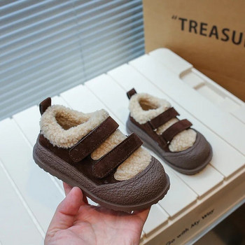 Φθινοπωρινό Χειμώνα Βρεφικά παπούτσια για μωρά αγόρια για κορίτσια Παιδικά βελούδινα μποτάκια Άνετα Αντιολισθητικά Παιδικά παπούτσια νηπιαγωγείου