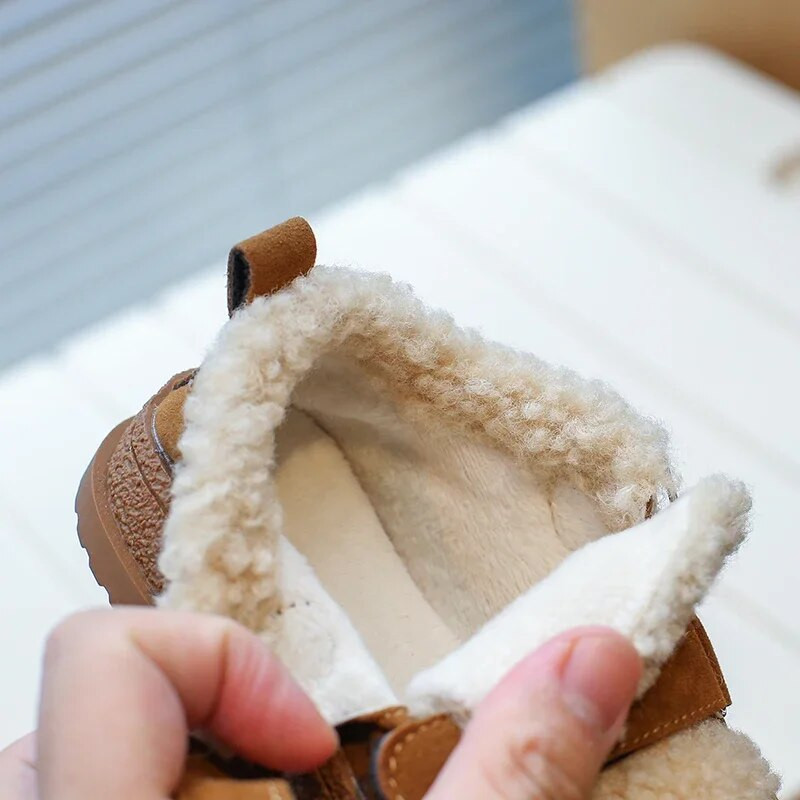 Rudens Ziemas Ziemas Zēni Meiteņu Zābaki Zīdaiņu Apavi Bērnu Plīša Zābaki Ērti Neslīdoši Bērnudārza Bērnu Ikdienas apavi