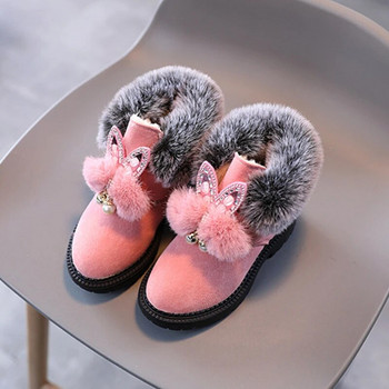 2023 Φθινόπωρο Χειμώνας Παιδικές μπότες χιονιού βελούδινες ζεστές μπότες για κορίτσια Μόδα Princess Βαμβακερά παπούτσια Παιδικά Αντιολισθητικά μποτάκια για τον αστράγαλο ботинки