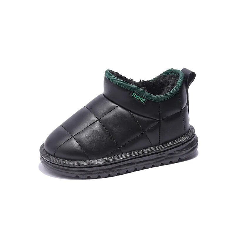 Zimske čizme za snijeg za djevojčice Djevojčice 2024. Nove dječje debele pamučne cipele Jednobojne kratke čizme za dječake Tople plišane neklizajuće dječje čizme